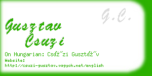 gusztav csuzi business card